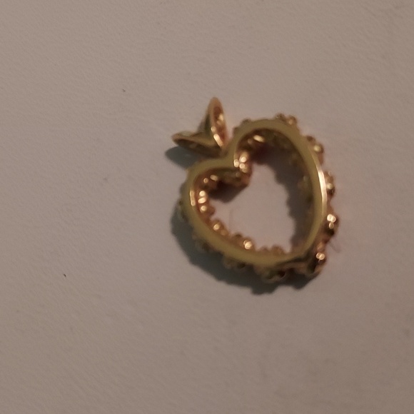 Heart Shaped Ruby & Diamond Gold Pendant - Picture 3 of 8